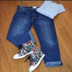Current/Elliott cropped boyfriend jeans